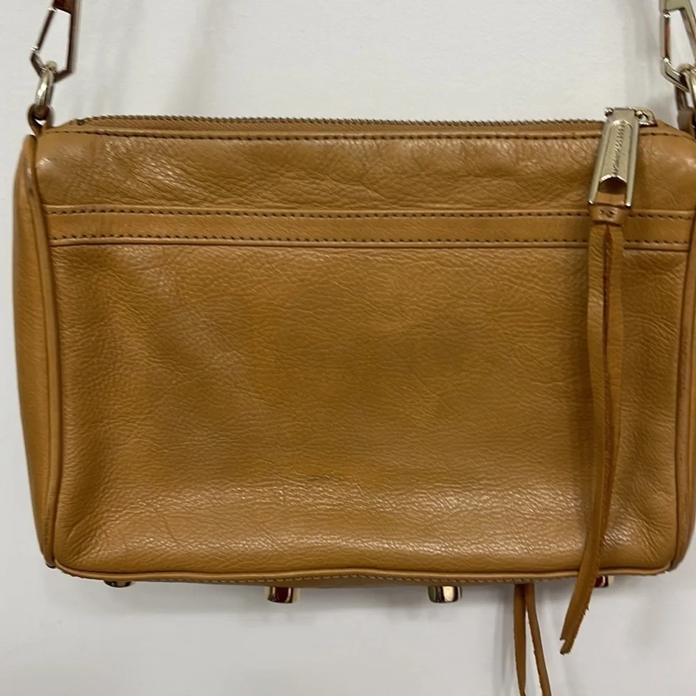 Rebecca Minkoff tan leather crossbody bag small
